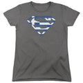 Superman Greek Shield Womens T-Shirt