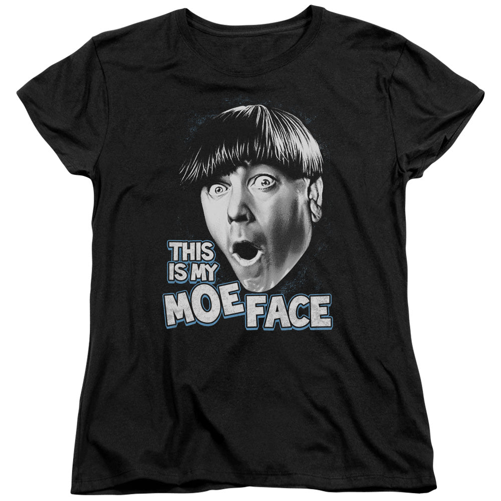 The Three Stooges This Is My Moe Face Womens T-Shirt