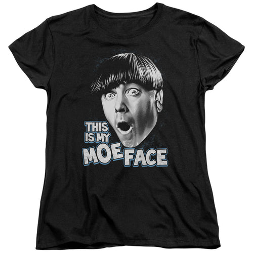 The Three Stooges This Is My Moe Face Womens T-Shirt