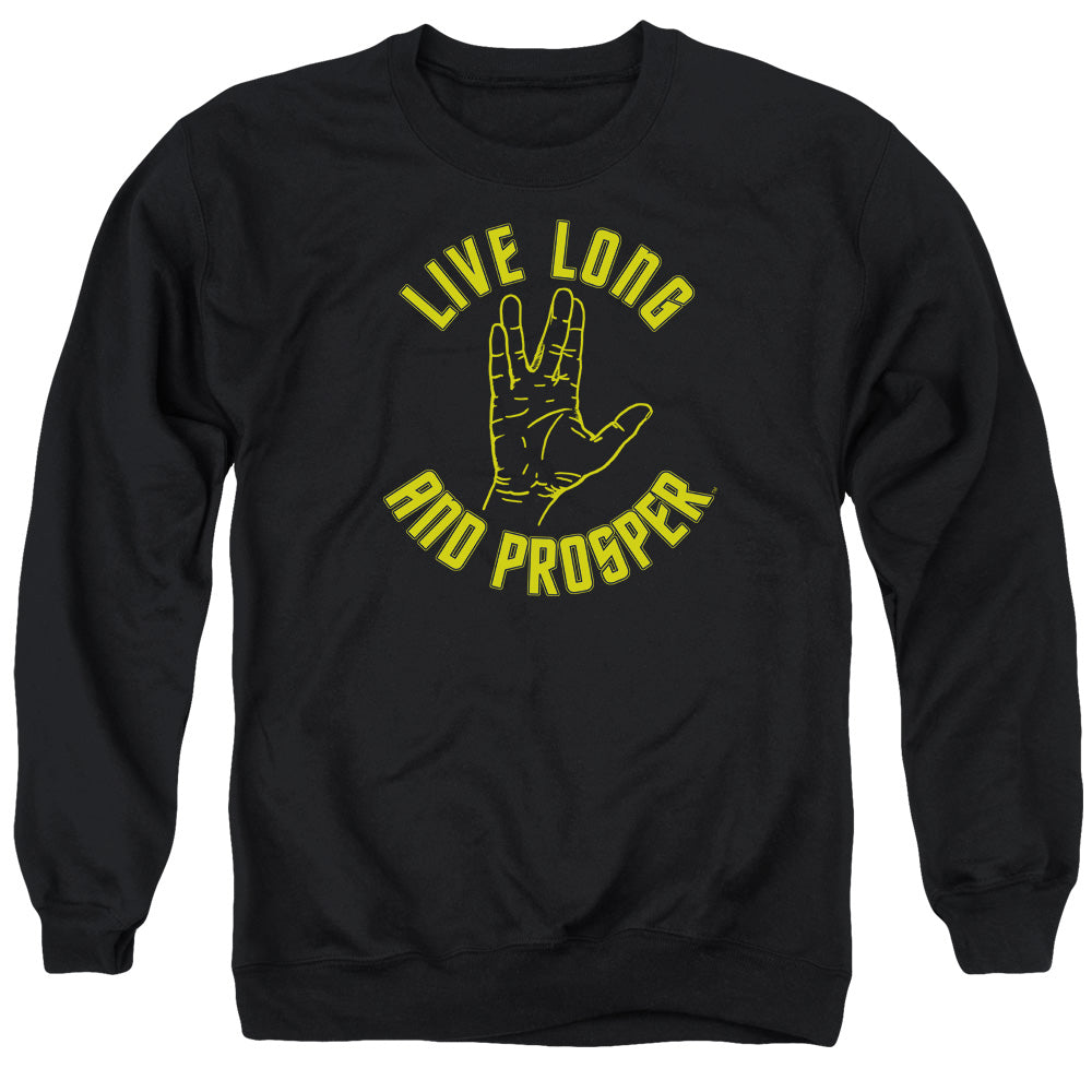 Star Trek Live Long and Prosper Hand Black Crewneck Sweatshirt