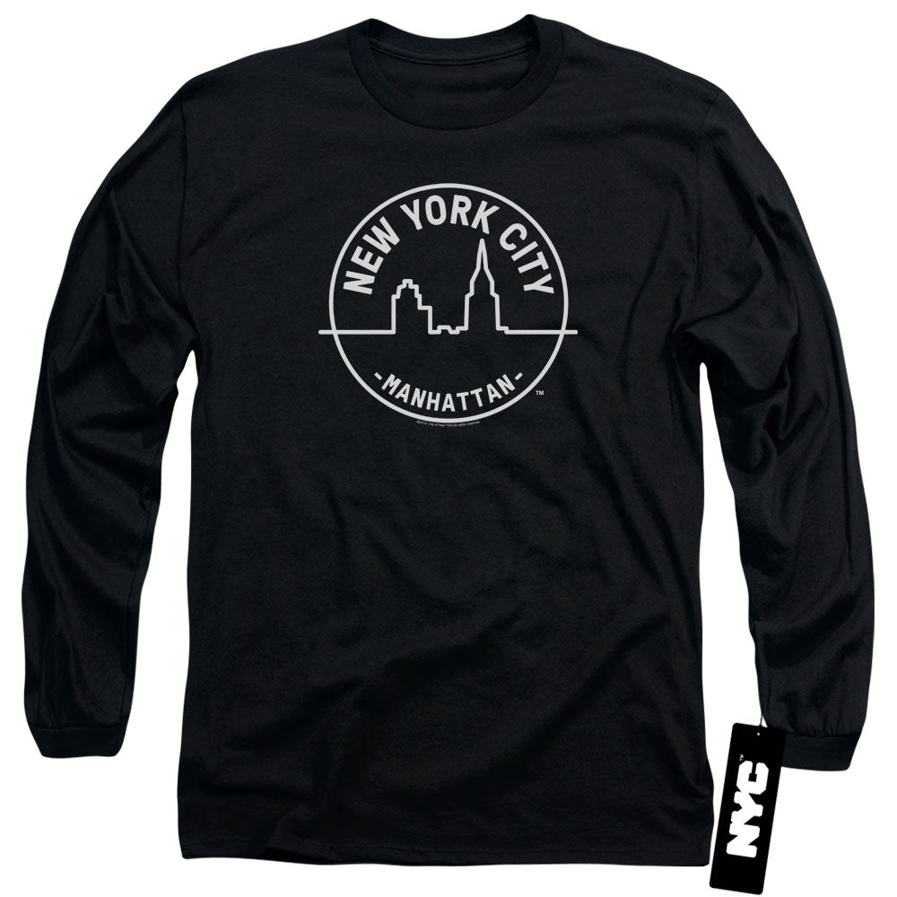 New York City Manhattan Badge Long Sleeve T-Shirt
