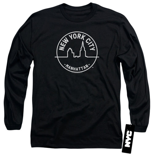 New York City Manhattan Badge Long Sleeve T-Shirt