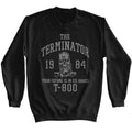 Black The Terminator sweatshirt featuring The Terminator Varsity Style design