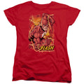 Justice League Flash Lightning Womens T-Shirt