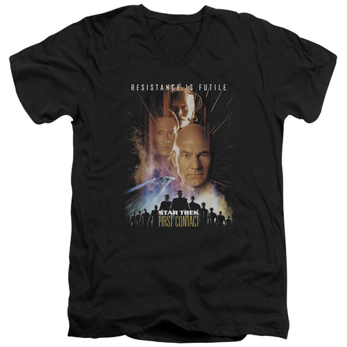 Star Trek First Contact Poster V-Neck T-Shirt