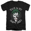 Batman Maniacal Spiral V-Neck T-Shirt