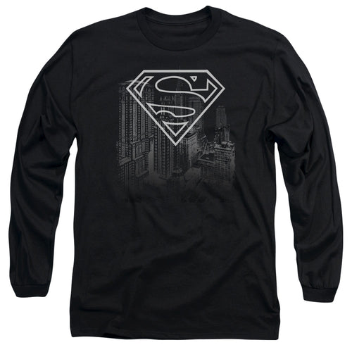 Superman Skyline Long Sleeve T-Shirt