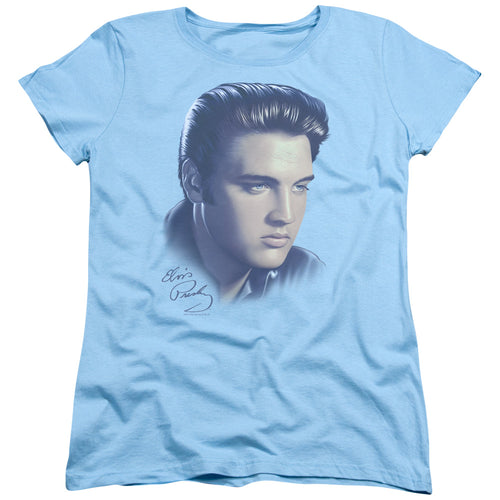 Elvis Presley Big Portrait Womens T-Shirt