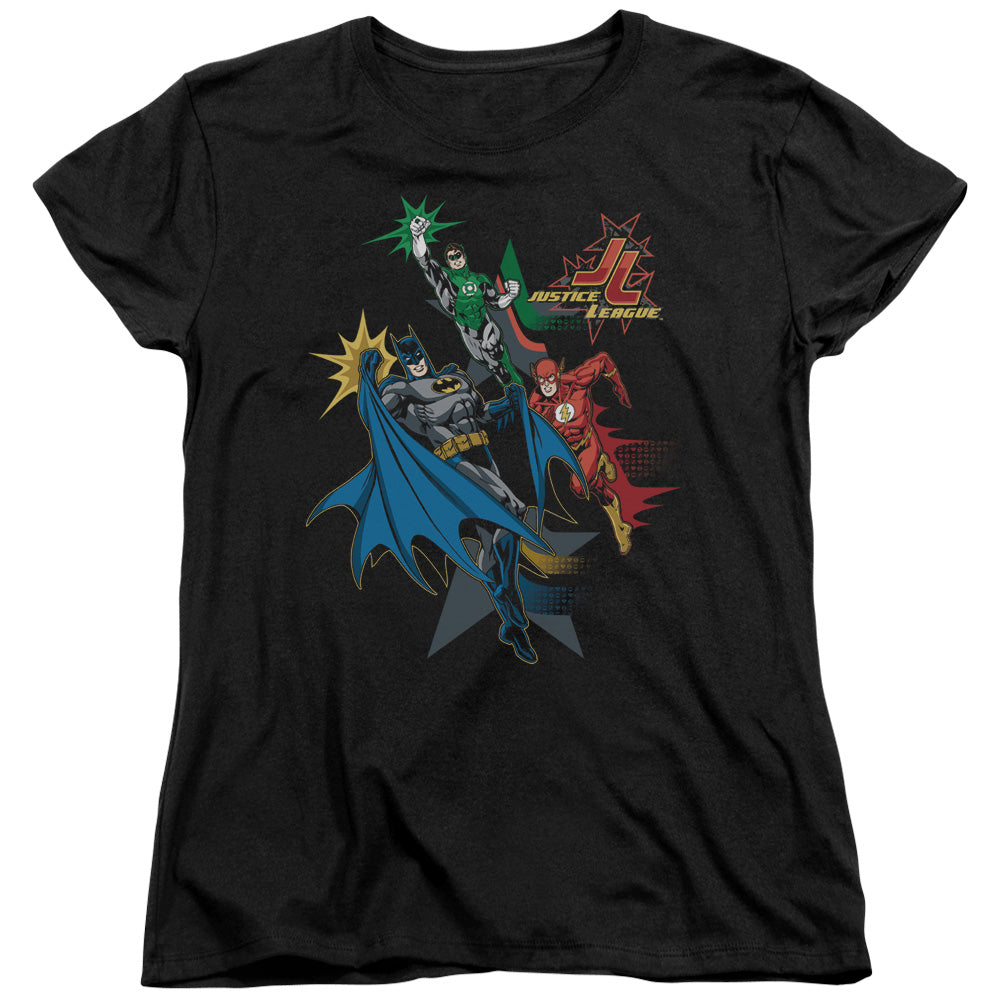 Justice League Action Stars Womens T-Shirt