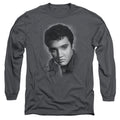Elvis Presley Grey Portrait Long Sleeve T-Shirt