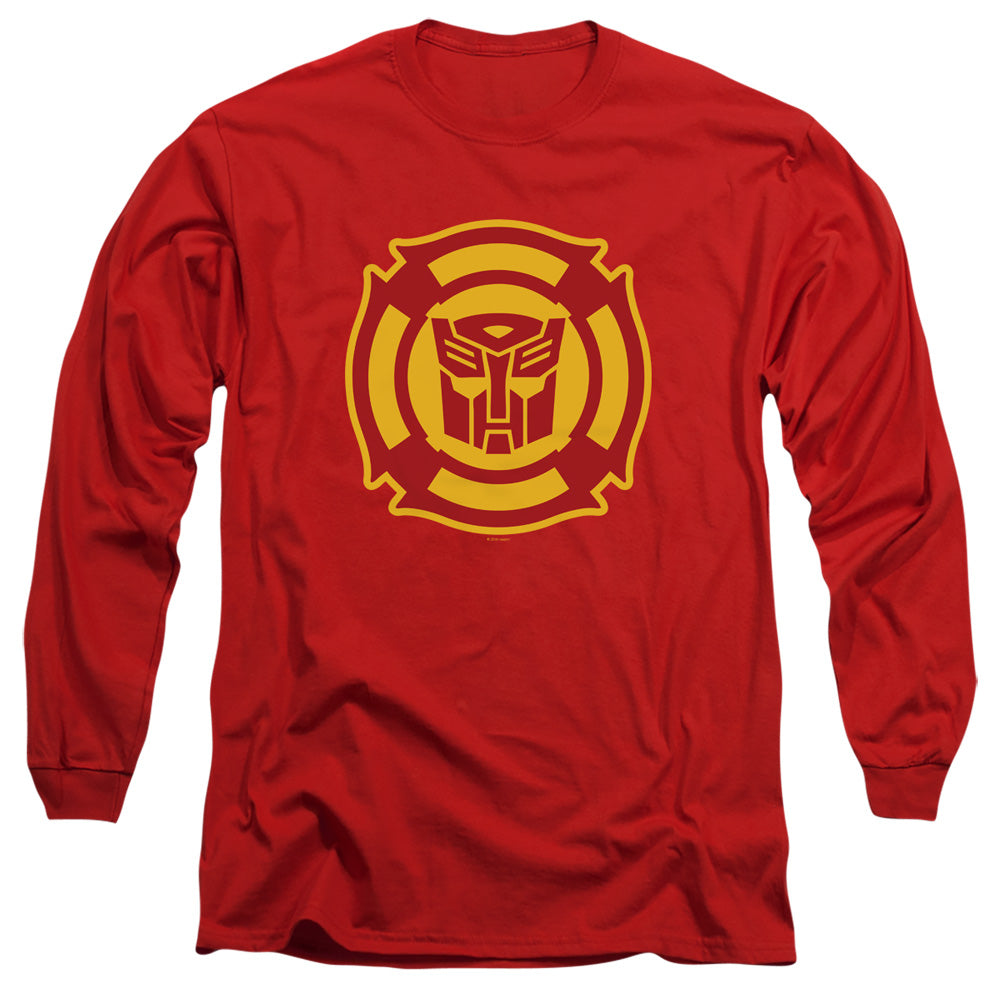 Transformers Rescue Bots Logo Red Long Sleeve T-Shirt