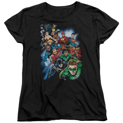 Justice League Heroes Unite Womens T-Shirt