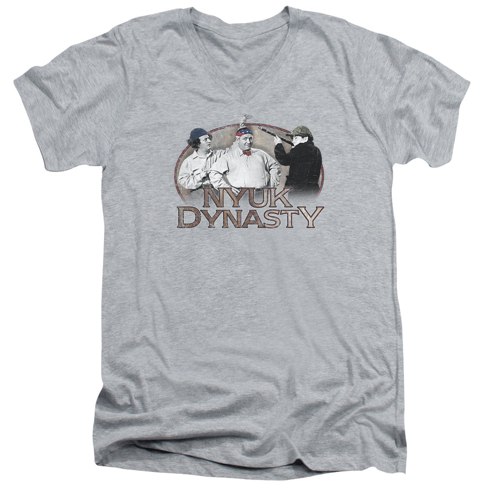 The Three Stooges Nyuk Dynasty V-Neck T-Shirt