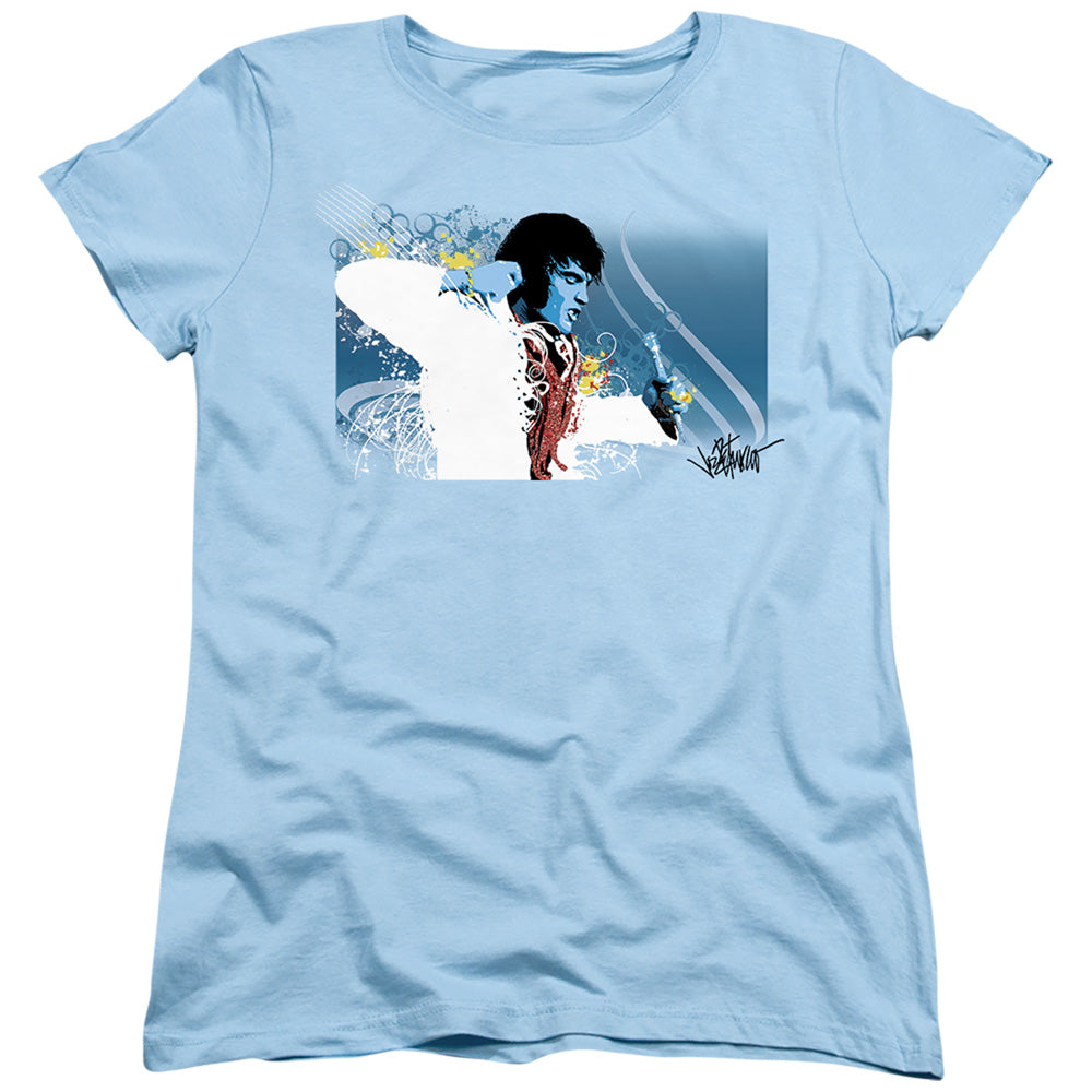 Elvis Presley Vegas Rock Me Womens T-Shirt