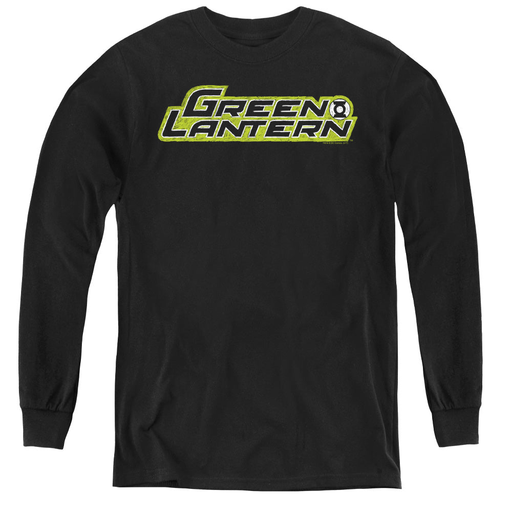 Green Lantern Scribble Title Youth Long Sleeve T-Shirt