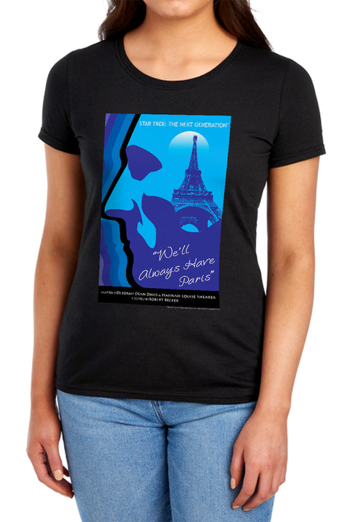 Star Trek We'll Always Have Paris Black Womens T-Shirt