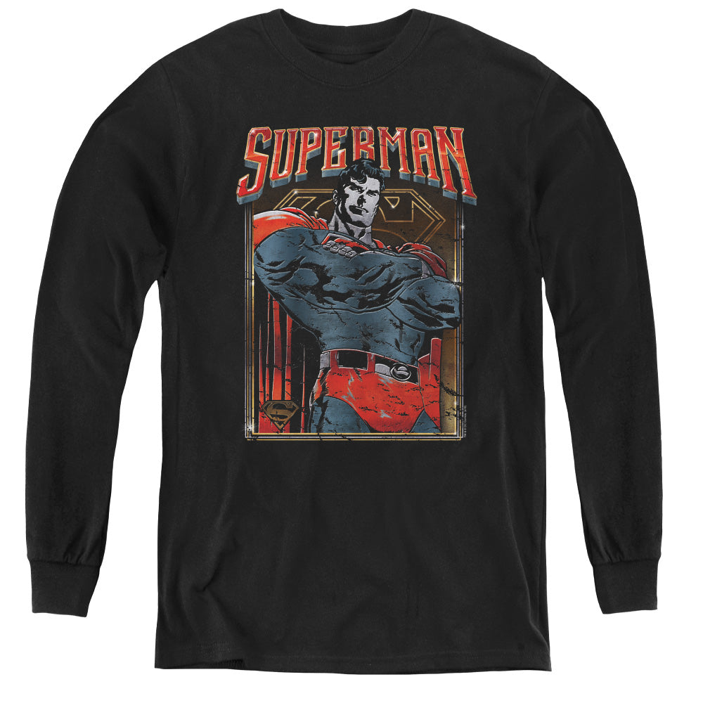 Superman Head Bang Youth Long Sleeve T-Shirt