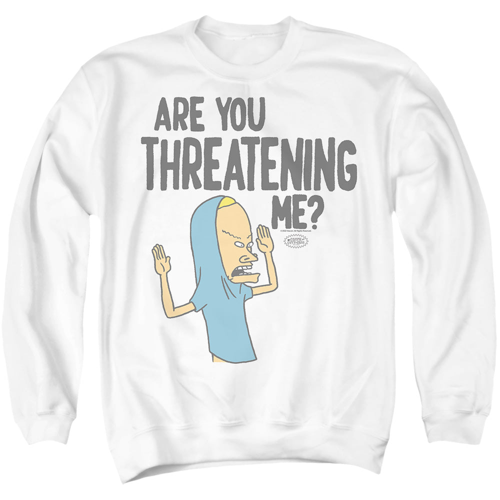 Beavis and Butthead Are You Threatening Me? Crewneck Sweatshirt