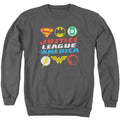 Justice League Pixel Logos Crewneck Sweatshirt