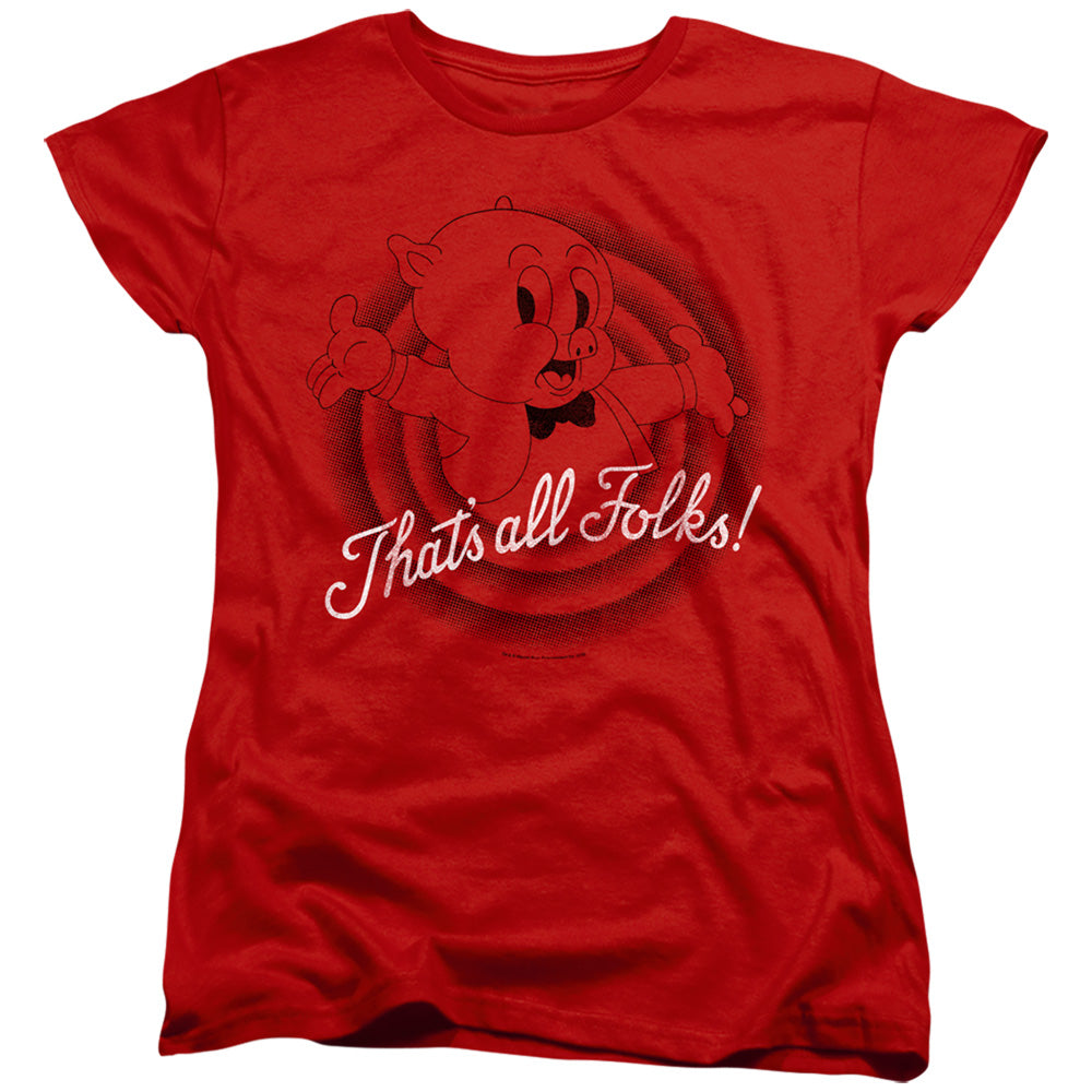 Looney Tunes Thats All Folks Womens T-Shirt