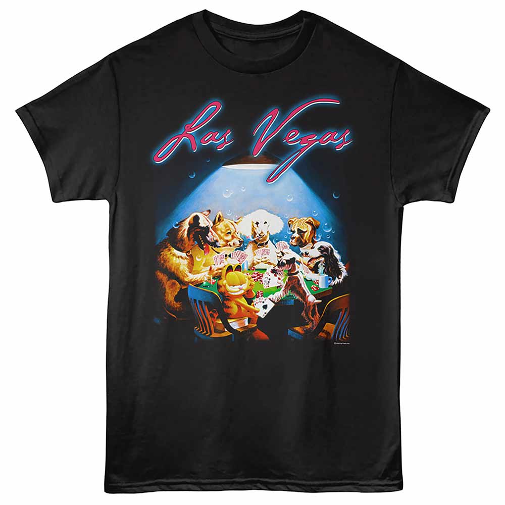 Vegas Poker Garfield t-shirt in black