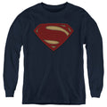 Batman v Superman Superman Costume Shield Youth Long Sleeve T-Shirt