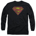 DC Comics Retro Supes Logo Distressed Long Sleeve T-Shirt