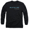 WarGames Shall We Play a Game Text Long Sleeve T-Shirt