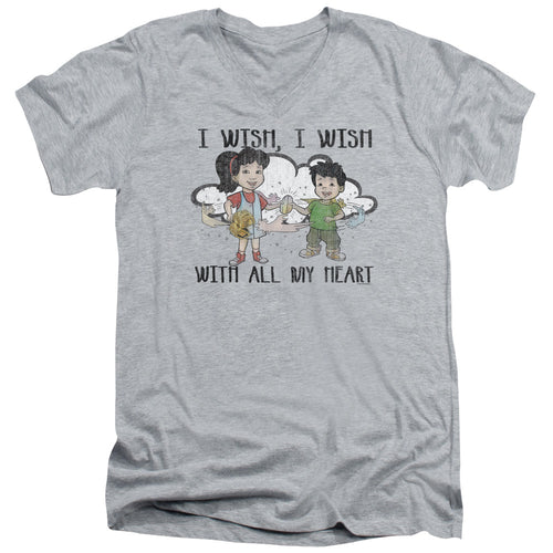 Dragon Tales I Wish With All My Heart V-Neck T-Shirt