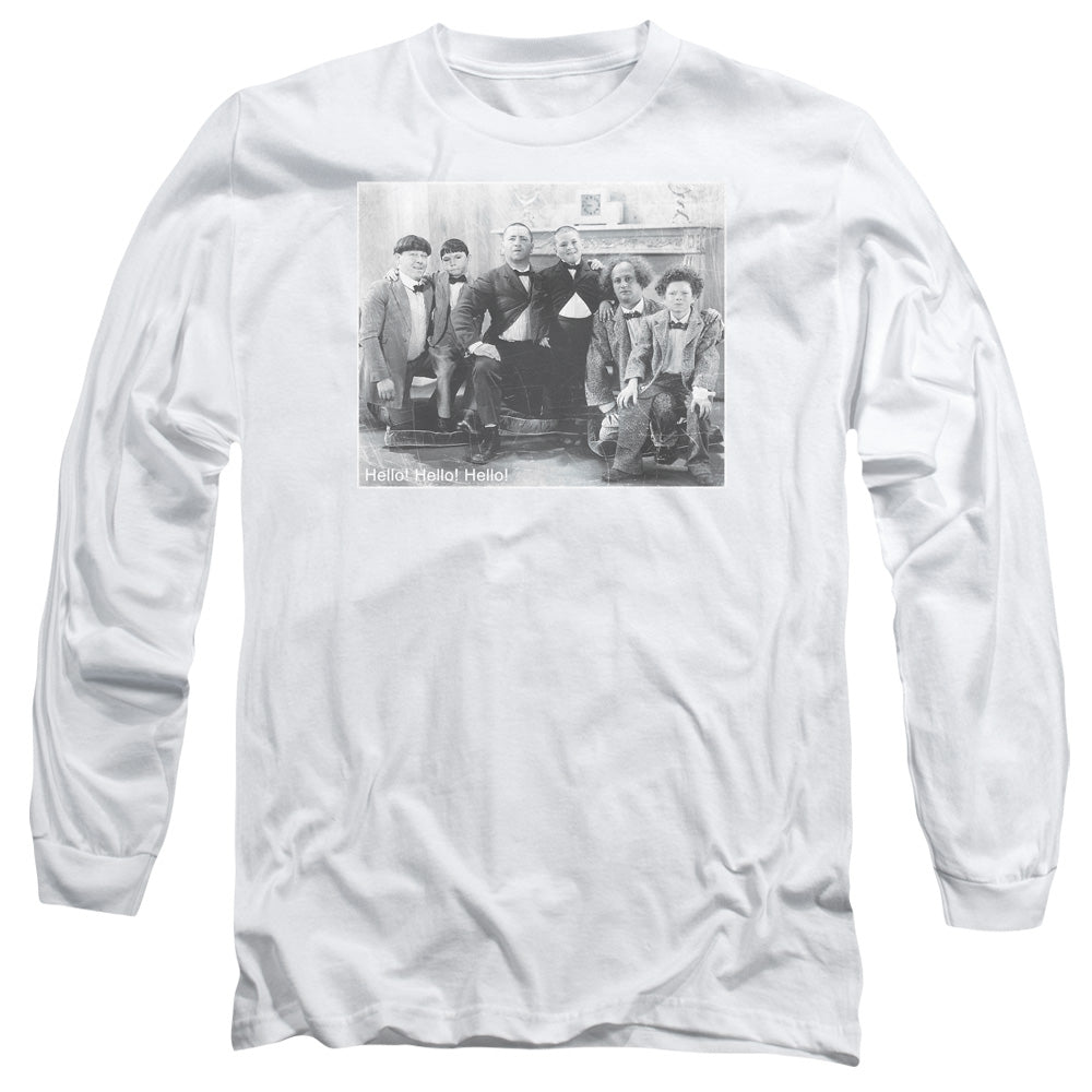 The Three Stooges Hello Hello Hello Long Sleeve T-Shirt