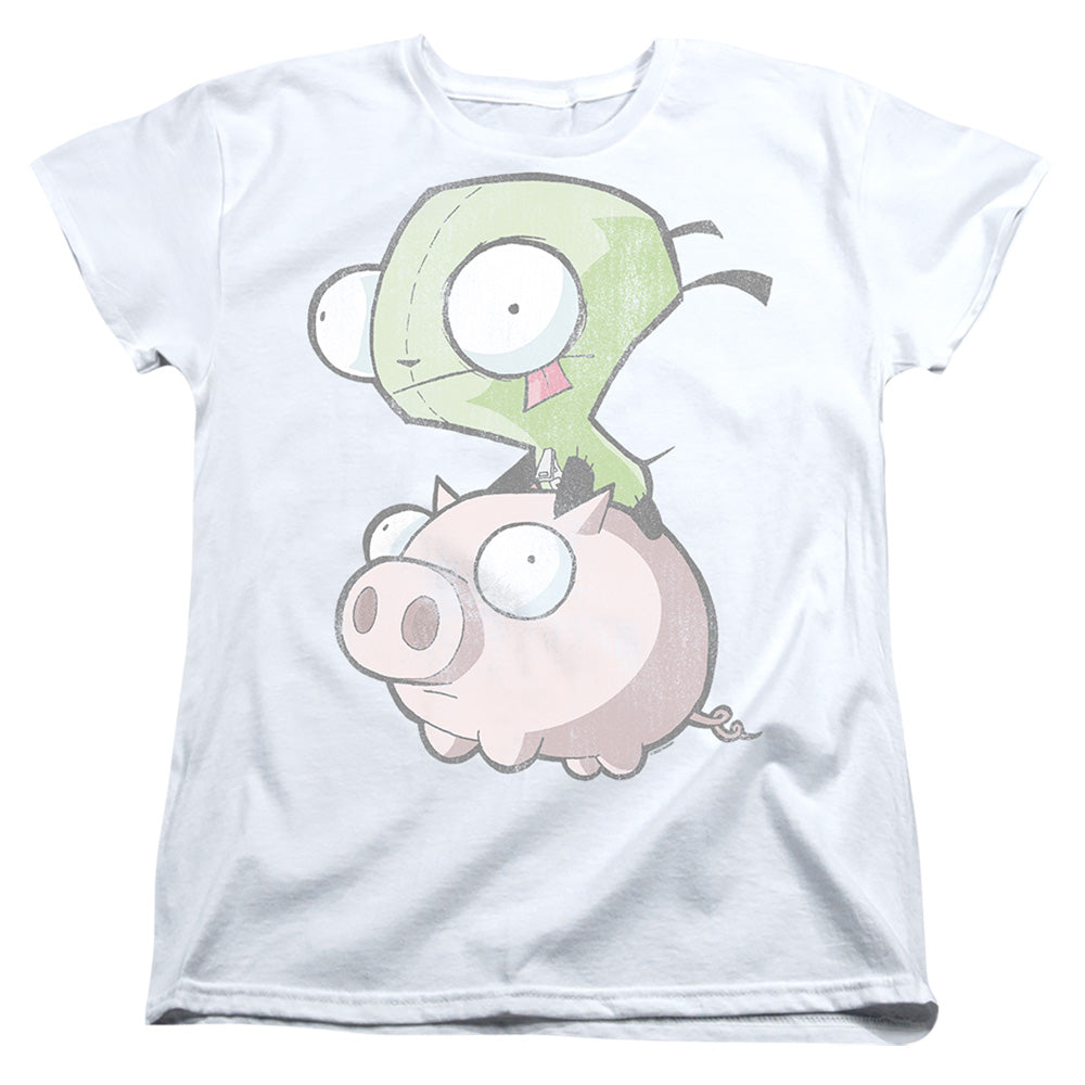 Invader Zim Gir And Pig Womens T-Shirt