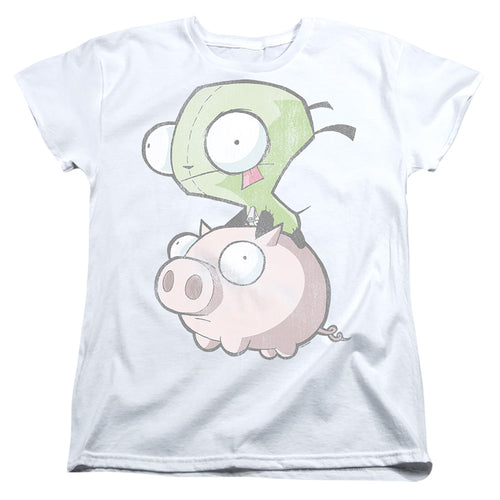 Invader Zim Gir And Pig Womens T-Shirt