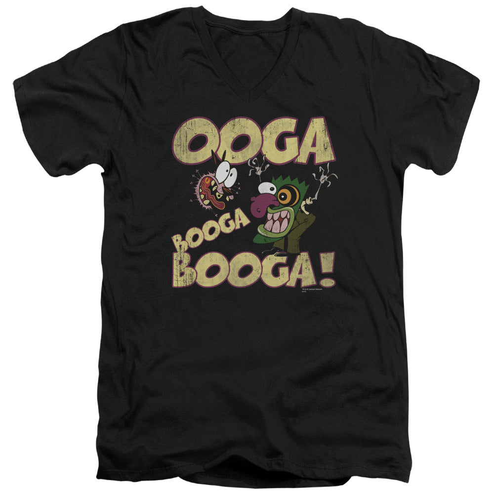 Courage the Cowardly Dog Ooga Booga Booga V-Neck T-Shirt