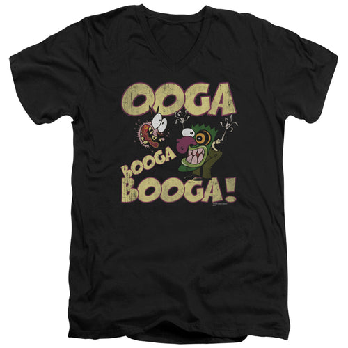 Courage the Cowardly Dog Ooga Booga Booga V-Neck T-Shirt