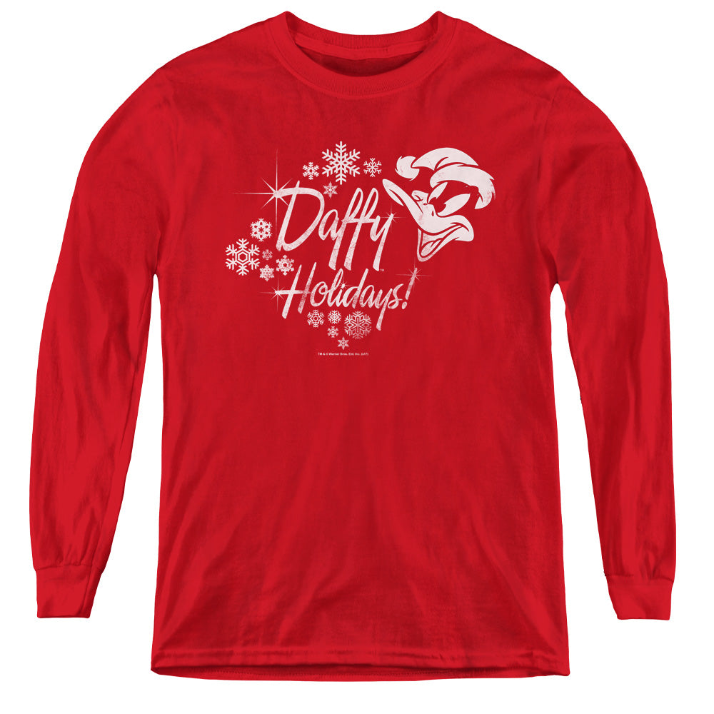 Looney Tunes Daffy Holidays Youth Long Sleeve T-Shirt