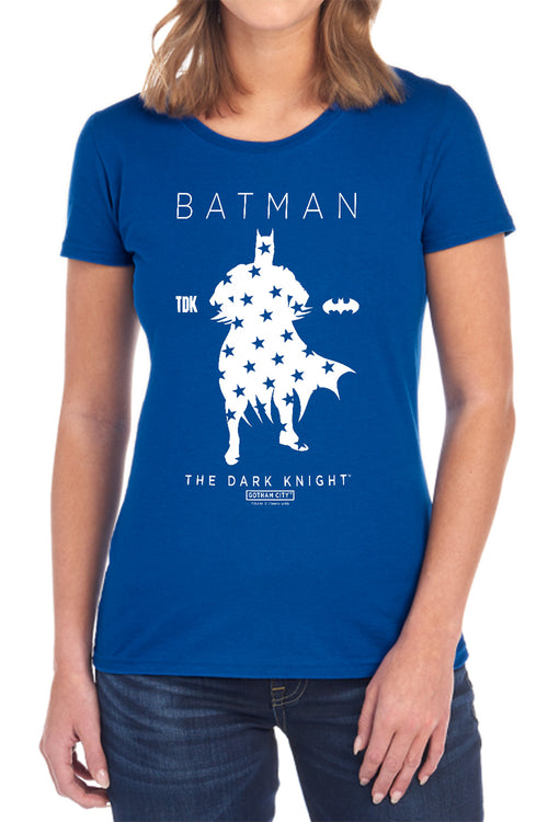Batman Star Silhouette Womens T-Shirt