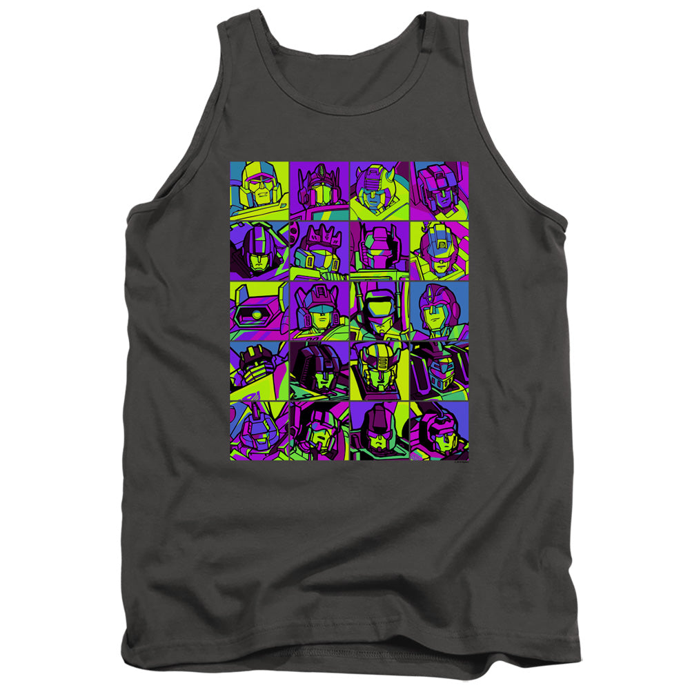 Transformers Squares Charcoal Tank Top