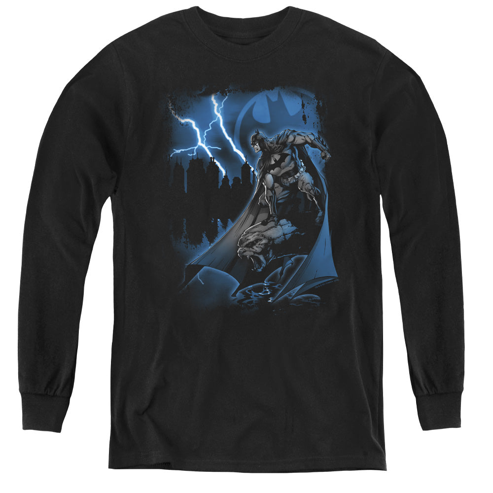 Batman Lightning Strikes Youth Long Sleeve T-Shirt
