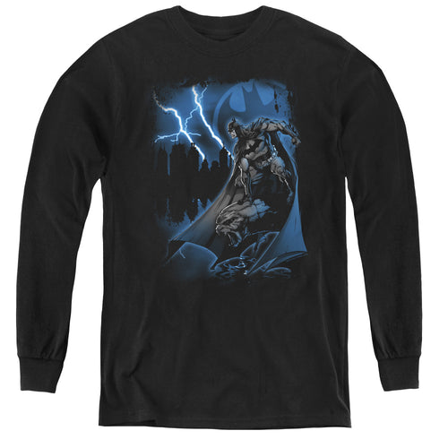 Batman Lightning Strikes Youth Long Sleeve T-Shirt