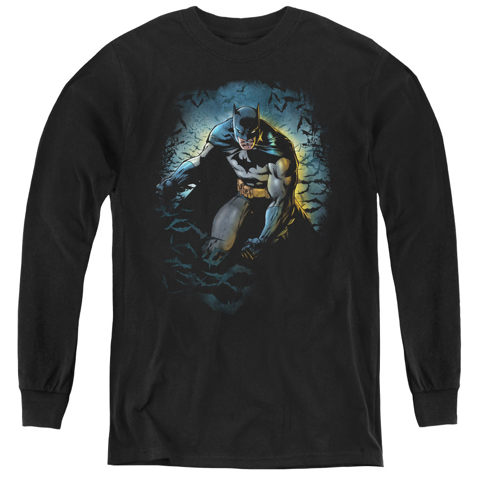 Batman Bat Cave Youth Long Sleeve T-Shirt
