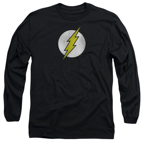 The Flash Flash Logo Distressed Long Sleeve T-Shirt