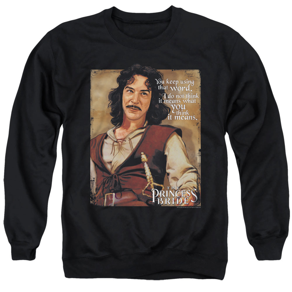 The Princess Bride Word Black Crewneck Sweatshirt