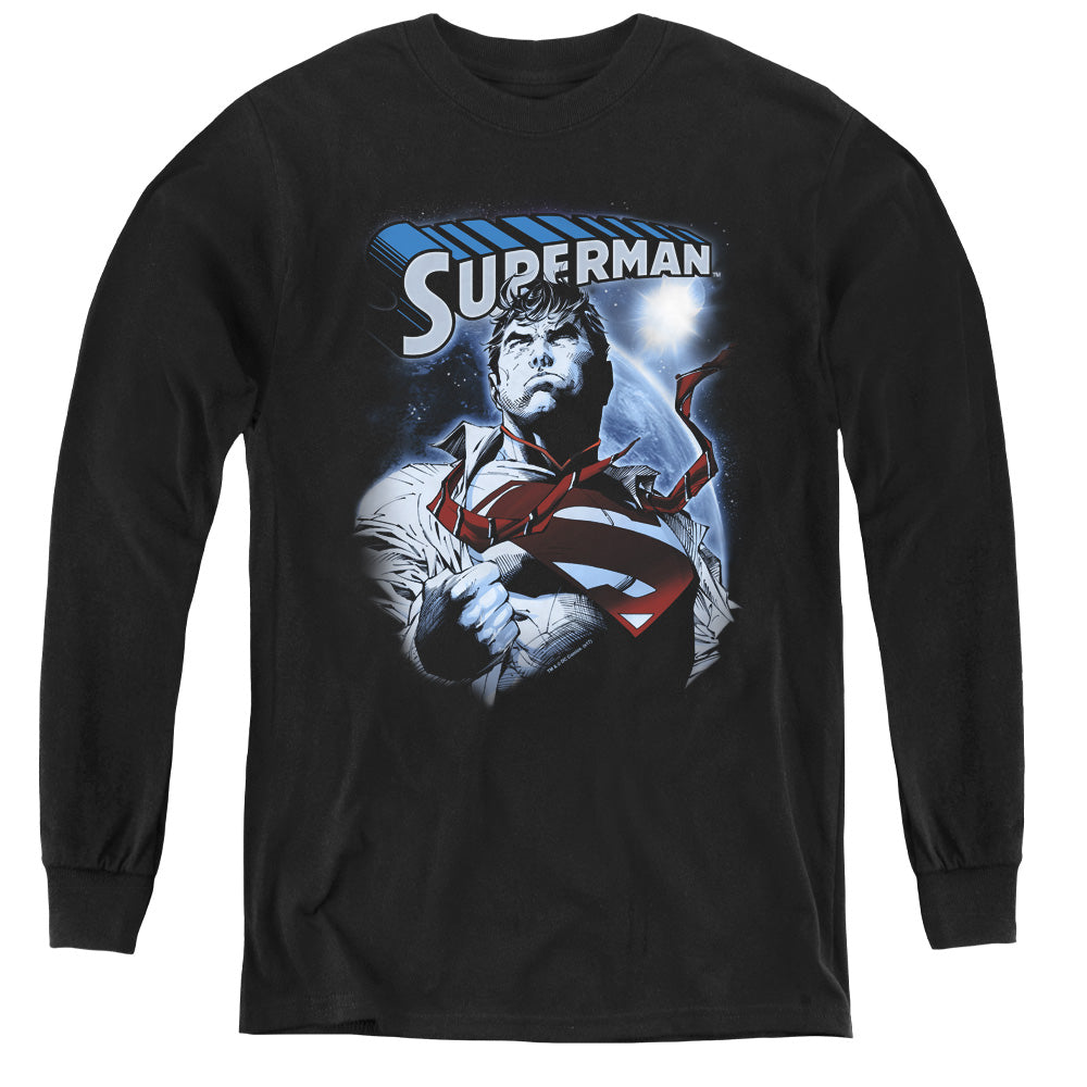 Superman Protect Earth Youth Long Sleeve T-Shirt
