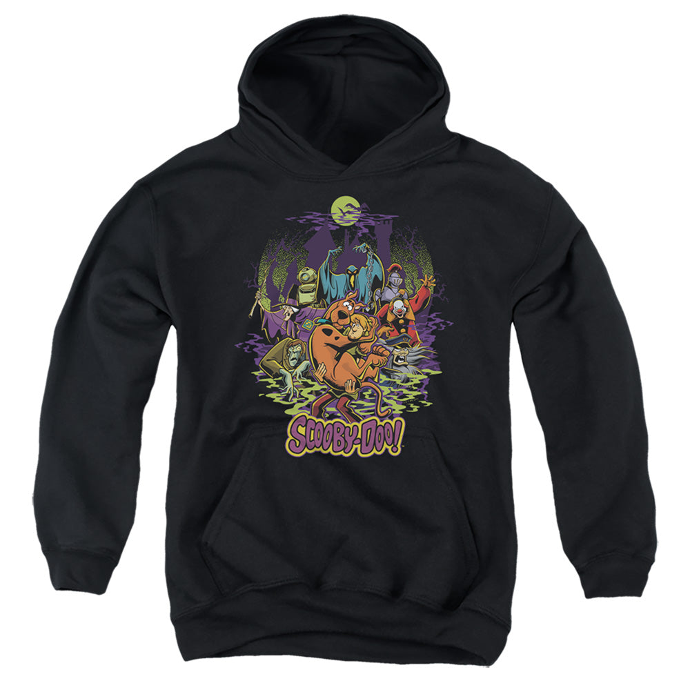 Scooby-Doo And Shaggy Chased by Monsters Youth Hoodie