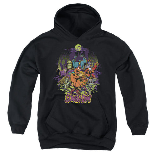Scooby-Doo And Shaggy Chased by Monsters Youth Hoodie