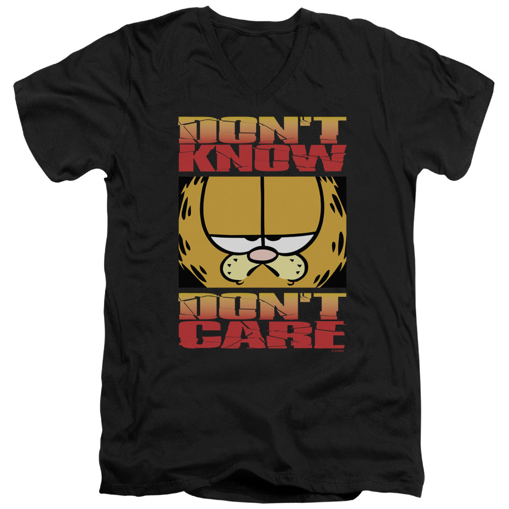 Garfield Dont Know Dont Care V-Neck T-Shirt