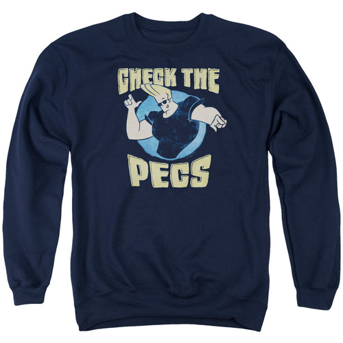 Johnny Bravo Check The Pects Crewneck Sweatshirt