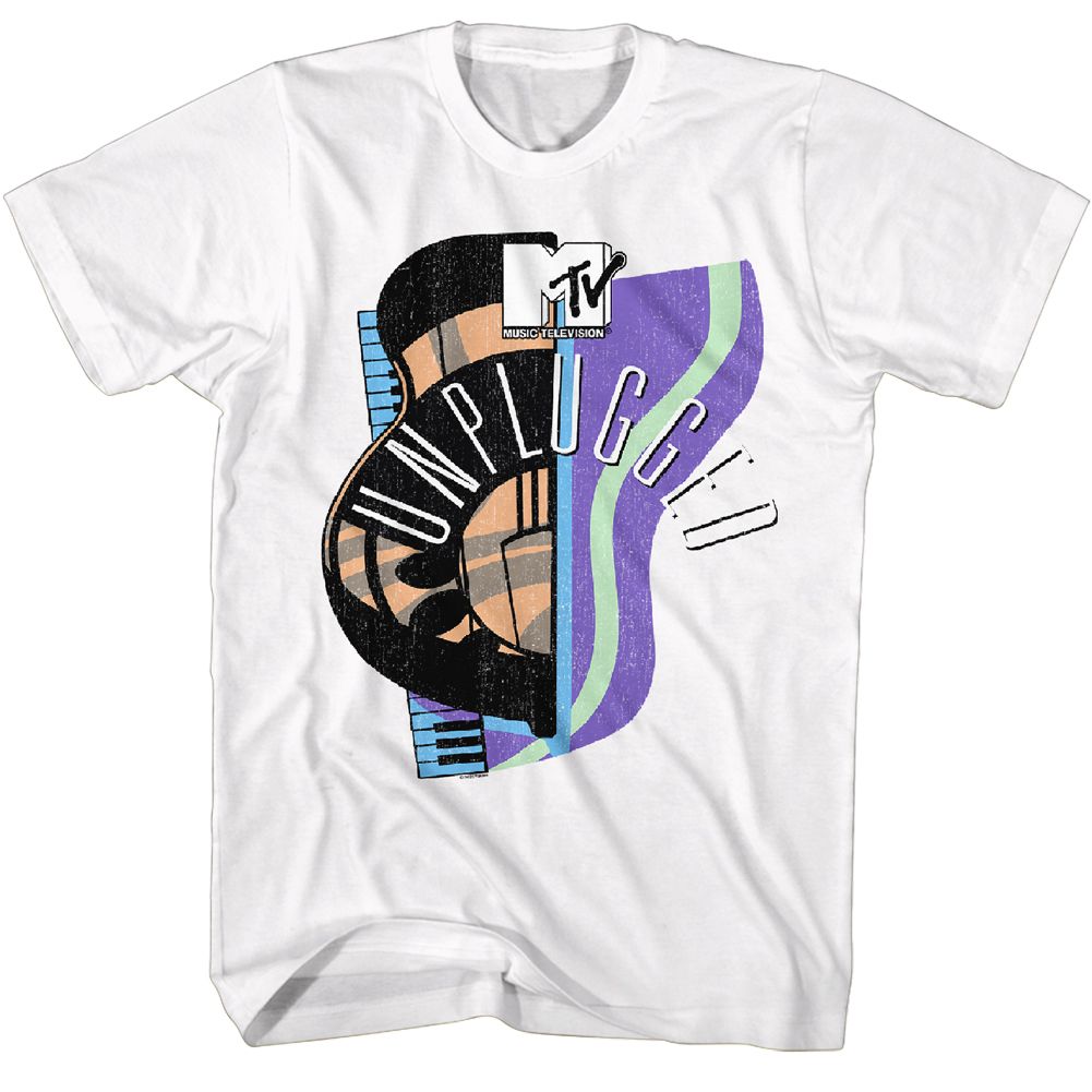 Guitar Hat Piano MTV t-shirt in white