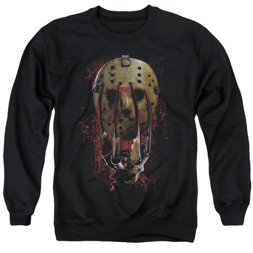 Freddy vs Jason Mask And Claws Crewneck Sweatshirt