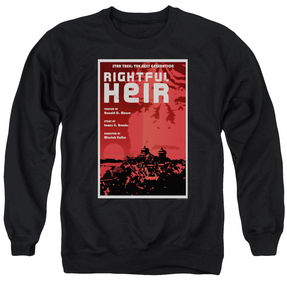 Star Trek Rightful Heir Black Crewneck Sweatshirt
